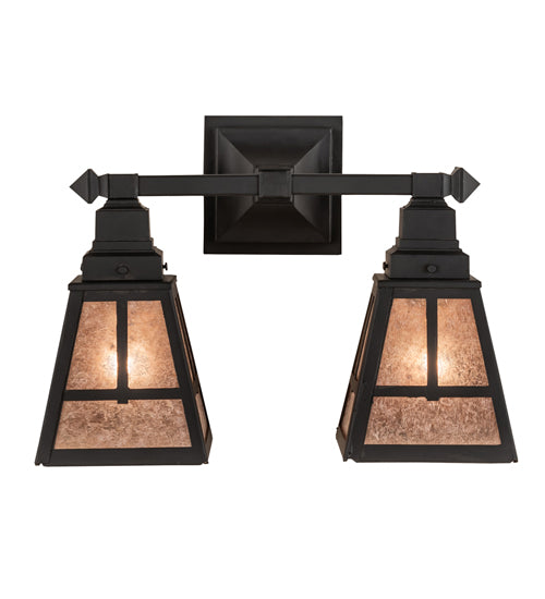 17" Wide "T" Mission 2 Light Vanity Light