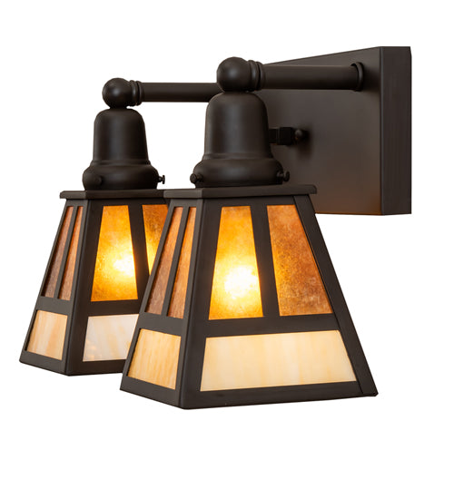 17" Wide "T" Mission 2 Light Vanity Light