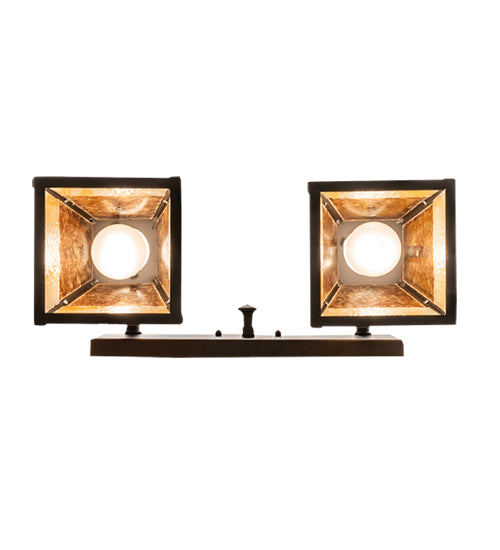 17" Wide "T" Mission 2 Light Vanity Light