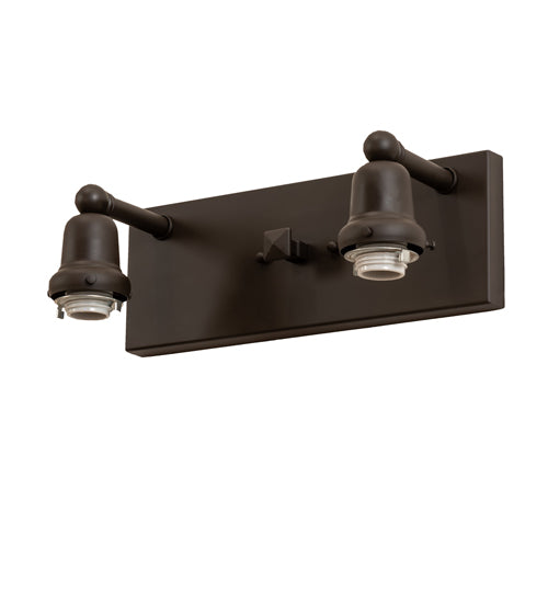 17" Wide "T" Mission 2 Light Vanity Light