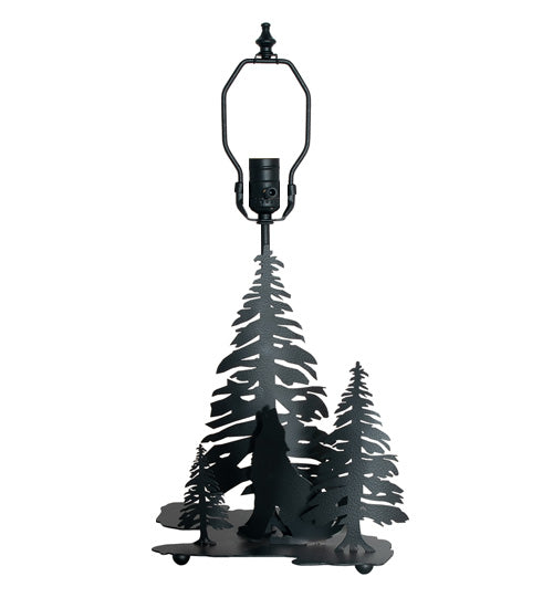 22" High Wolf At Dawn W/Lighted Base Table Lamp