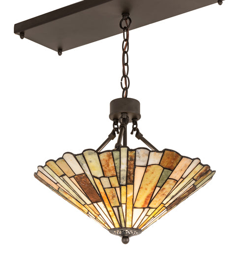 84" Long Delta Jadestone 3 Light Island Pendant