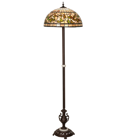 71" High Tiffany Turning Leaf Floor Lamp