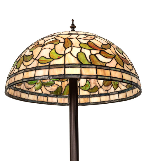 71" High Tiffany Turning Leaf Floor Lamp