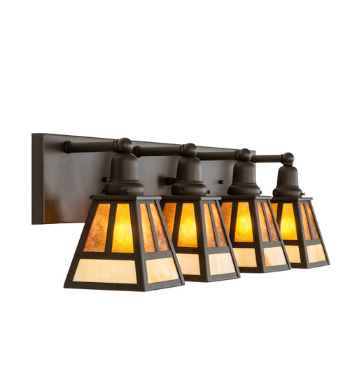 36" Wide "T" Mission 4 Light Vanity Light