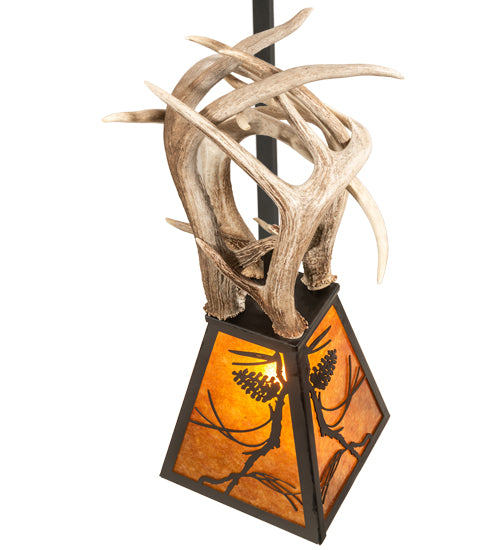 17" Wide Whispering Pines Antler Pendant