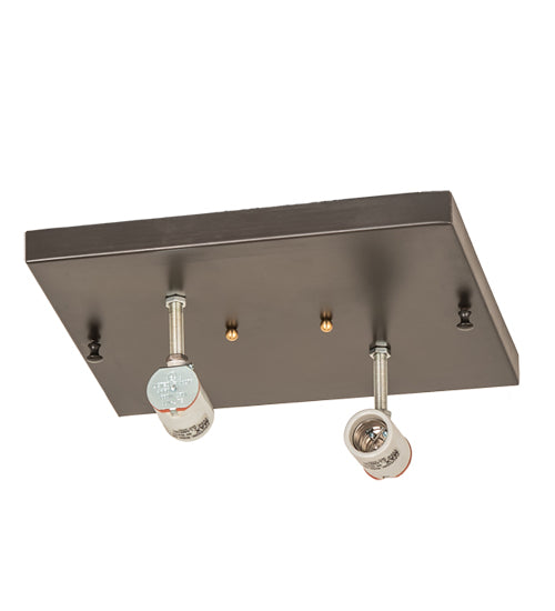 12" Square Hyde Park Double Bar Mission Flushmount