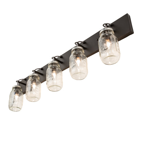 40" Wide Mason Jar 5 Light Vanity Light