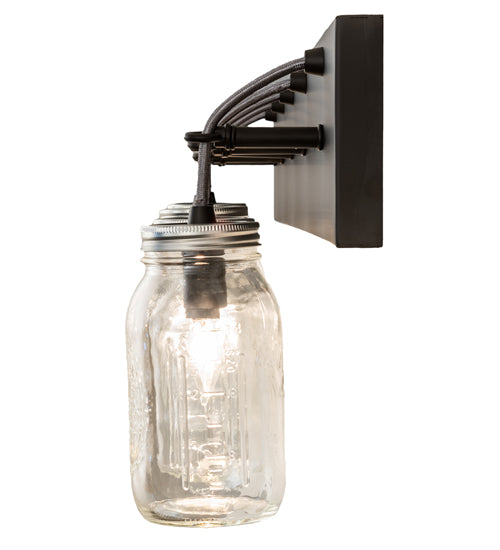 40" Wide Mason Jar 5 Light Vanity Light