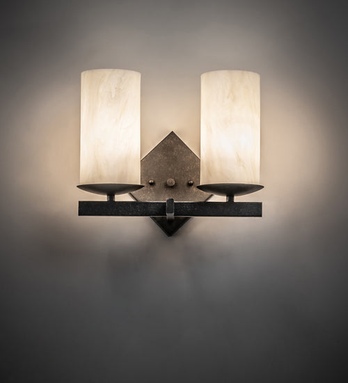 12" Wide Dante 2 Light Wall Sconce