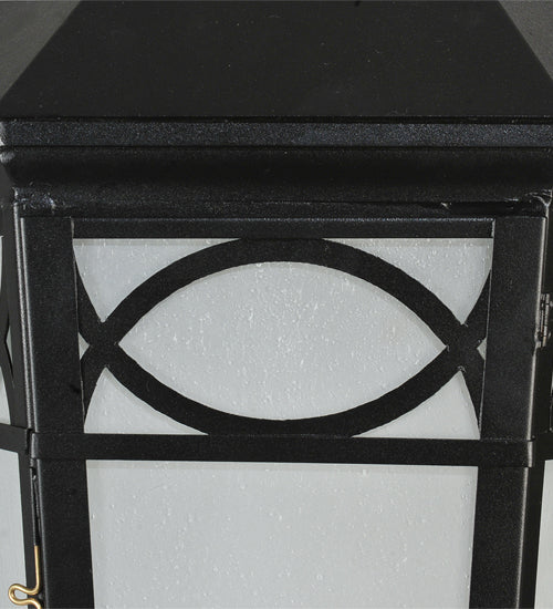 16" Wide Restored Taft 1 Light Lantern Post Mount