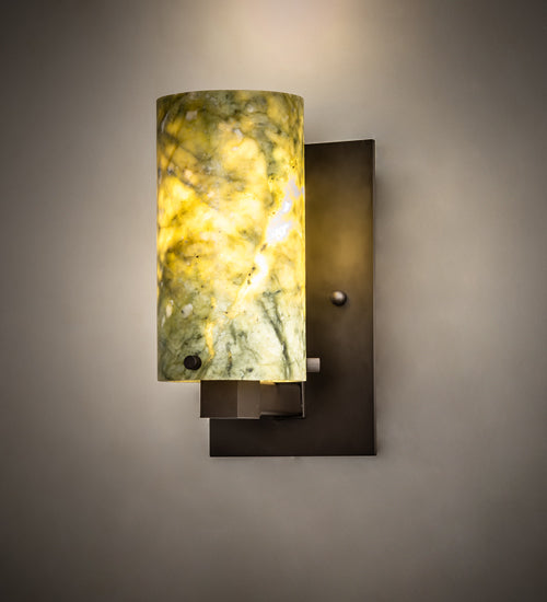 4.5" Wide Cilindro Jadestone Wall Sconce