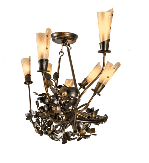 46" Long Vinca Vine 7 Light Chandelier