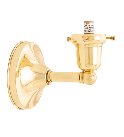 5" Wide Polished Brass 1 Light Wall Sconce Hardware