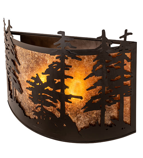 24" Wide Tall Pines Wall Sconce