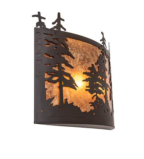 24" Wide Tall Pines Wall Sconce