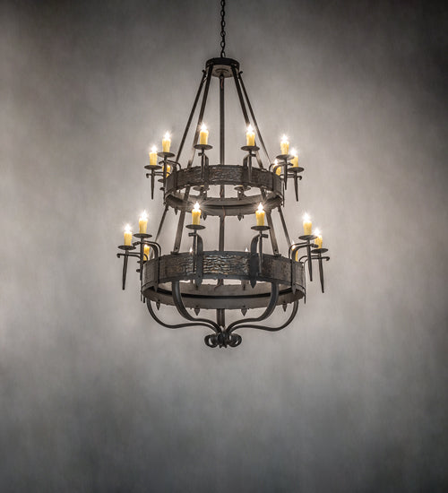 48" Wide Costello 20 Light Two Tier Chandelier