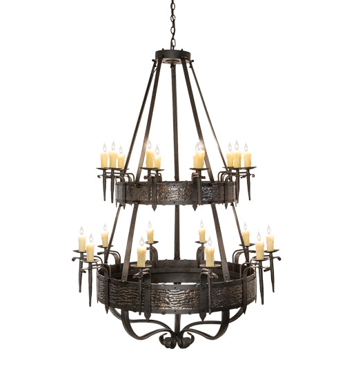 48" Wide Costello 20 Light Two Tier Chandelier