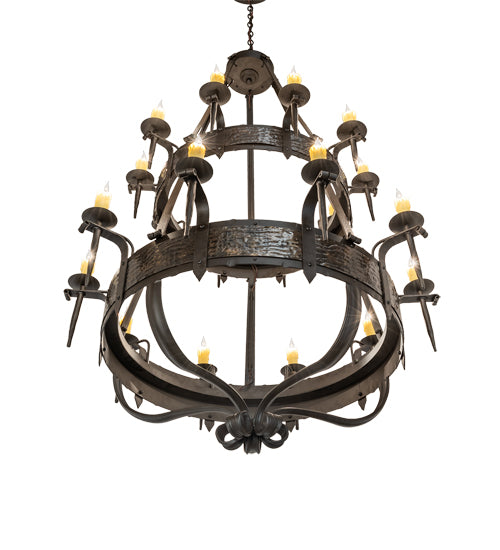 48" Wide Costello 20 Light Two Tier Chandelier