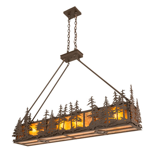 48" Long Tall Pines Oblong Inverted Pendant