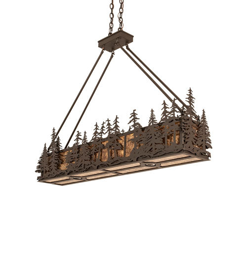 48" Long Tall Pines Oblong Inverted Pendant