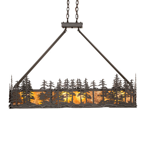 48" Long Tall Pines Oblong Inverted Pendant