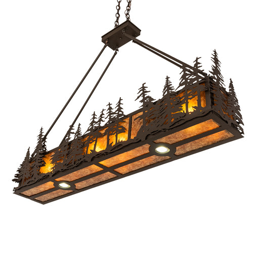 48" Long Tall Pines Oblong Inverted Pendant