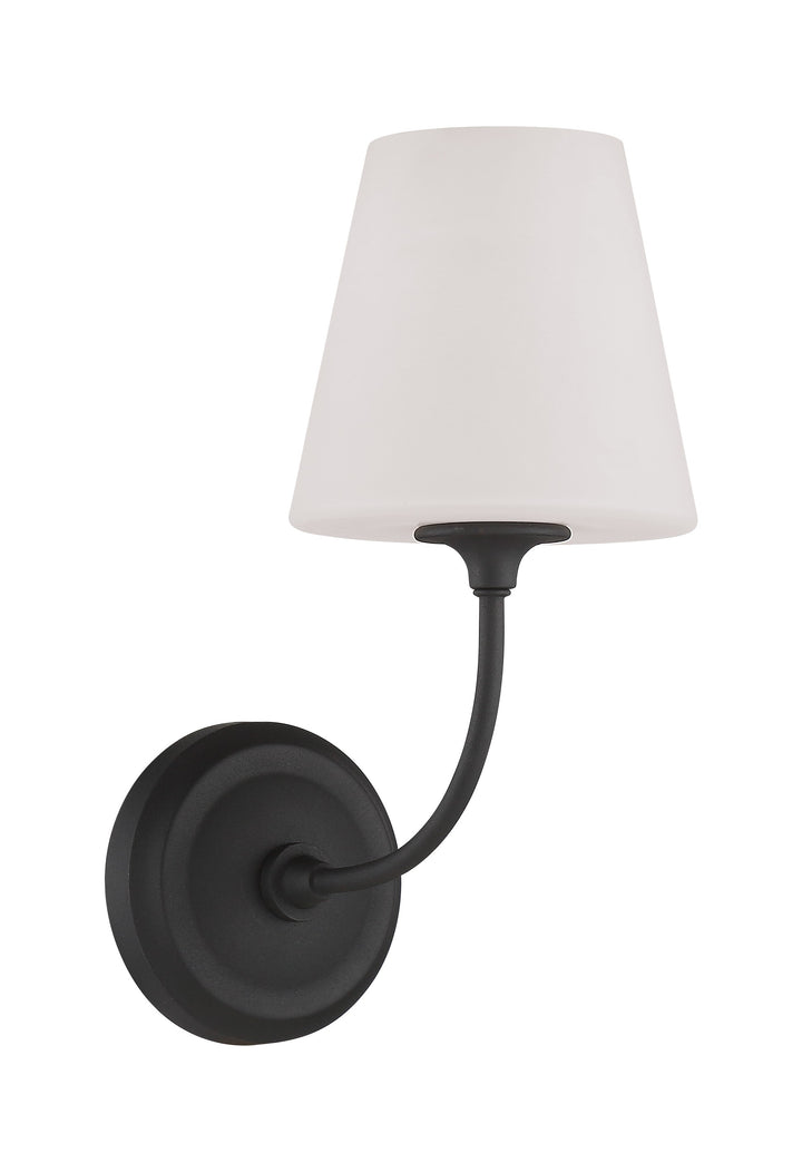 Crystorama Libby Langdon Sylvan 1 Light Black Forged Sconce