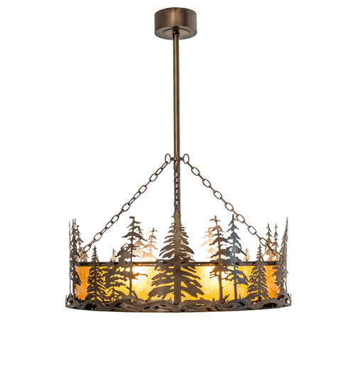 36" Wide Tall Pines Inverted Pendant