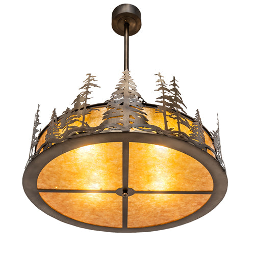 36" Wide Tall Pines Inverted Pendant