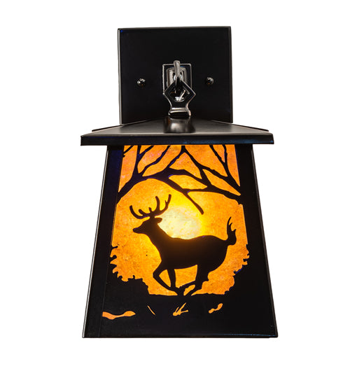 7.5" Wide Lone Deer Hanging Wall Sconce