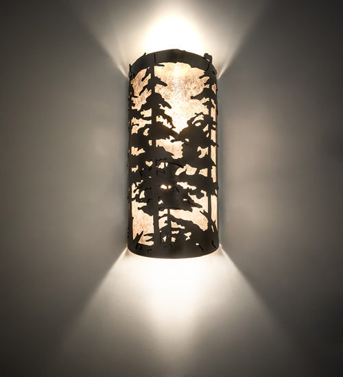 8" Wide Tall Pines Wall Sconce