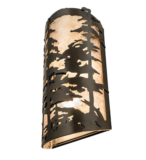 8" Wide Tall Pines Wall Sconce