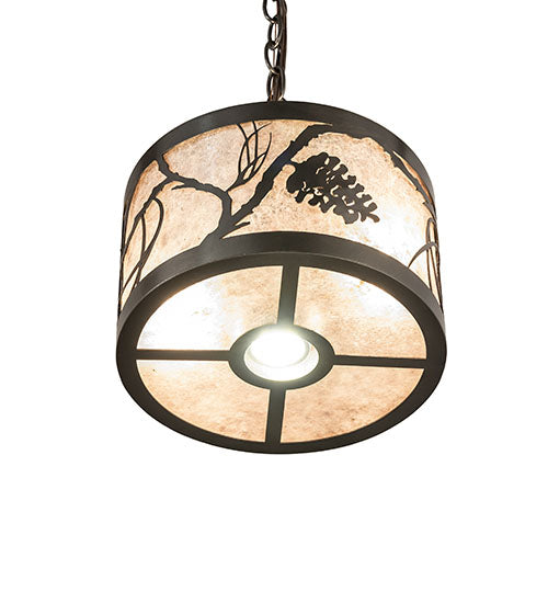 10" Wide Whispering Pines Inverted Pendant