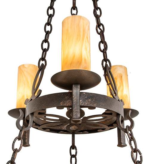 31" Wide Newcastle 9 Light Two Tier Chandelier