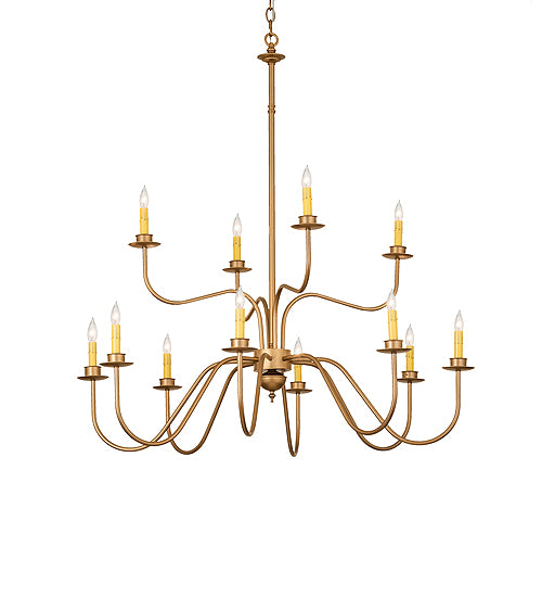 42" Wide Ean 12 Light Two Tier Chandelier