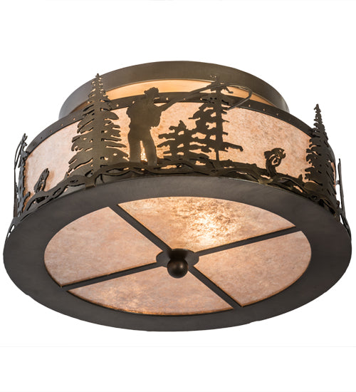 16"W Fly Fishing Creek Flushmount