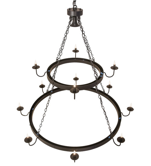 60" Wide Suffolk Two Tier Chandelier