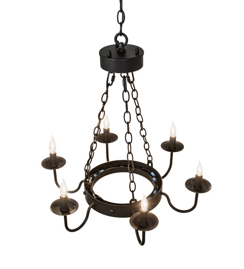 24" Wide Edinburgh 6 Light Chandelier