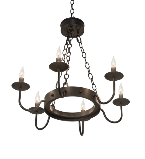 24" Wide Edinburgh 6 Light Chandelier