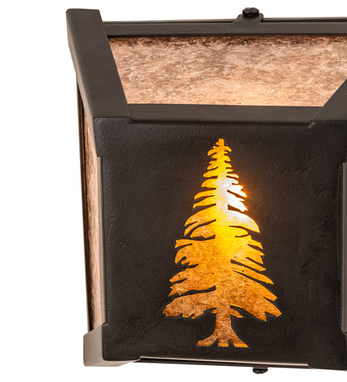 7" Square Tall Pines Wall Sconce