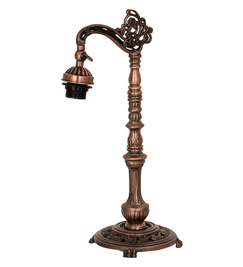 20" High Tiffany Fishscale Bridge Arm Table Lamp