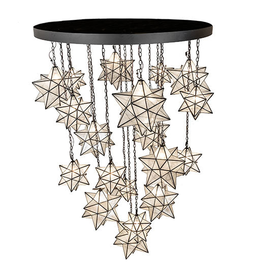 72" Wide Moravian Star 19 Light Cascading Chandelier