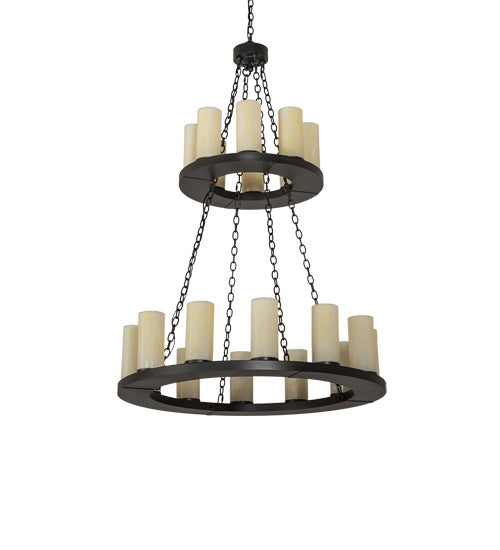 42" Wide Loxley 20 Light Two Tier Chandelier