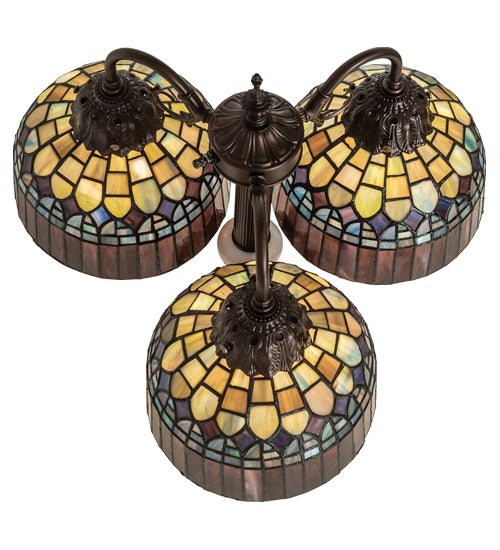 23" High Tiffany Candice 3 Light Table Lamp