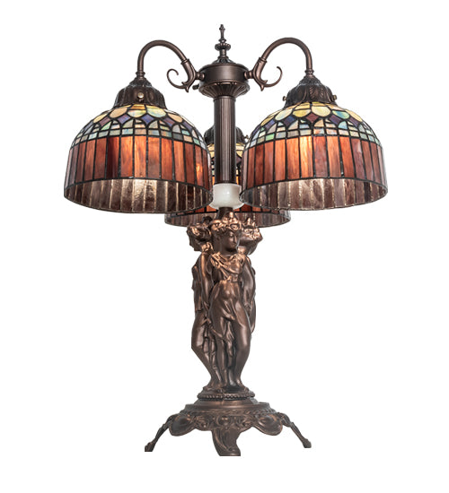 23" High Tiffany Candice 3 Light Table Lamp