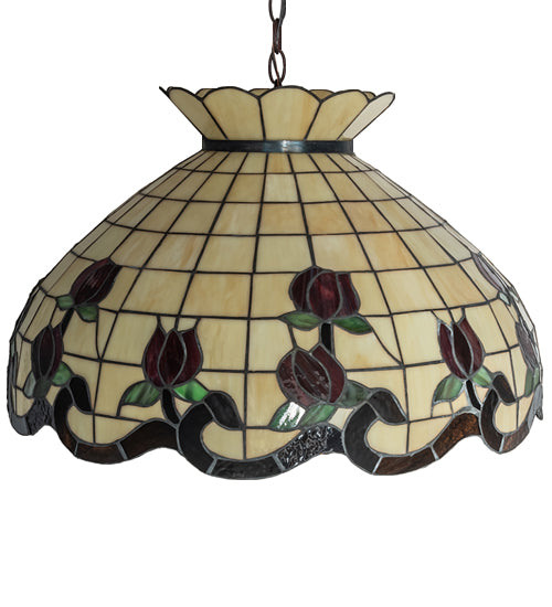 23" Wide Roseborder Pendant