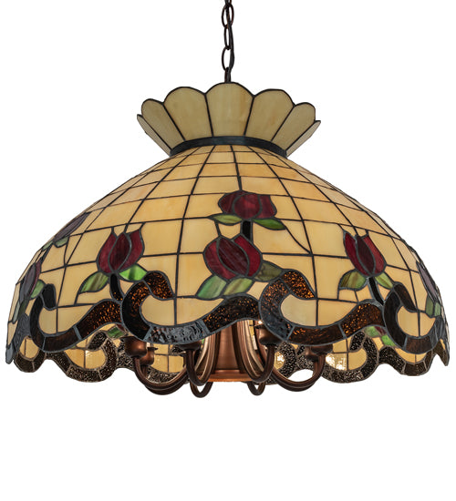 23" Wide Roseborder Pendant