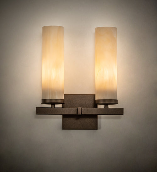 12" Wide Dante 2 Light Wall Sconce