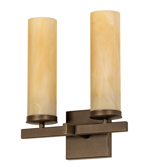 12" Wide Dante 2 Light Wall Sconce